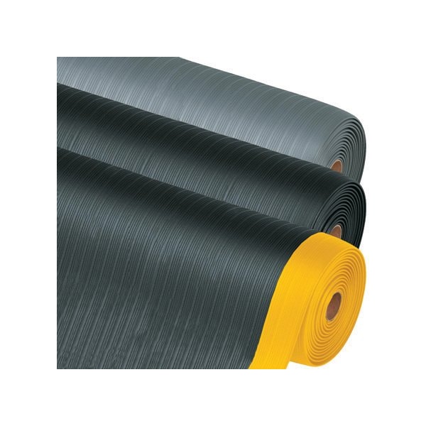 Bsc Preferred 4 x 6' Black/Yellow Economy Anti-Fatigue Mat MAT120BY - main